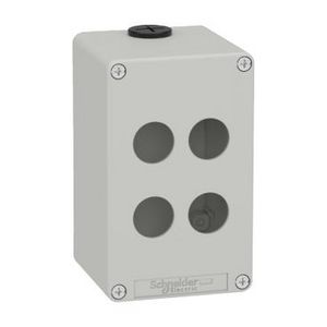 Lege behuizing Zamak Grijs RAL7035 4 uitsparingen 22mm 80