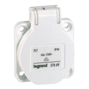Inbouw Wandcontactdoos RA 230V 16A 3P IP54 Wit P17