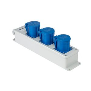 Snoercentrale 3-voudig CEE 16A 3p 230V 6h grijs/ blauw VVE=2