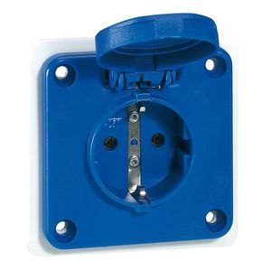 Inbouw Wandcontactdoos RA 230V 16A 3P IP54 kunstst.blauw P17
