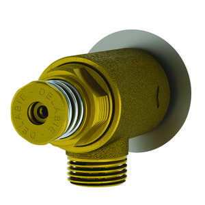 Wandkraan zelfsluitend aansl.1/2" zonder knop/huis messing