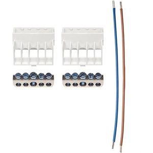 Aansluitblok + bedrading 1-fase