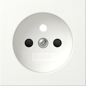 Afdekking wandcontactdoos aarpen Safety Plus System 55 zuiver wit