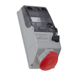 Wandcontactsdoos gesch. + DIN 400V 32A 5-polig IP44 P17
