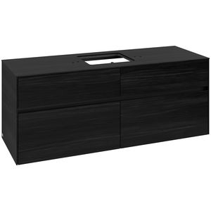 Wastafelonderkast Collaro 1400x548x500mm Black Oak C131B0AB