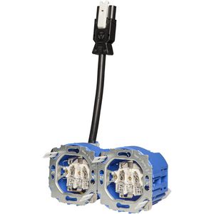 contactdoos HW52-F 2 x horizontaal 2x B2ca snoer GST18 znd