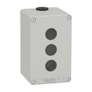 Lege behuizing Zamak Grijs RAL7035 3 uitsparingen 22mm 80