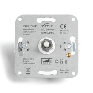 Dimmer V-Com LED 2-weg draaibaar 0-100W dimmer
