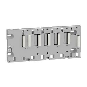 Backplane 4 mods paneel- plaat- of DIN-railmontage Modicon