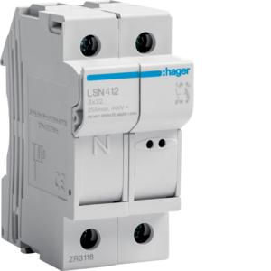 Zekeringhouder L32 1P+N 25 A 2 modulen