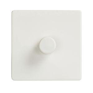 Dimmer V-Com LED 2-weg draaibaar 0-100W Kleine witte knop