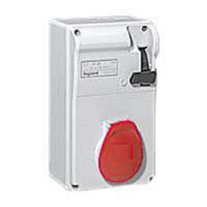 Wandcontactsdoos gesch. 400V 32A 4-polig IP44 P17