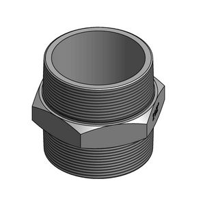 Nippel dubbel messing R 1.1/4" buitendraad