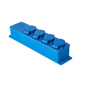 Snoercentrale 4-voudig 16A 250V penaarde blauw VVE=2