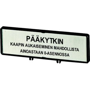 Klemmen met schild hoofdschakelaar ZFS66-P3 (taal in Fins)