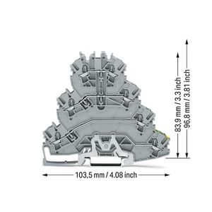 4-etage rijg rijg motoraansluiting 2,5mm² 2002-4127 VVE=25