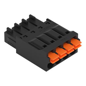 1-draads FE steker druk 1,5mm² zwart 714-104 VVE=200