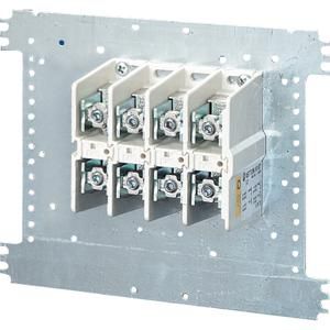 Aansluitsklem 250A 16-150 mm2 Cu/Alu 4 polig op m.plaat