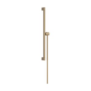 Unica glijstang S Puro 65cm met easy slide handdouchehouder en Isiflex doucheslang 1600mm Brushed Bronze