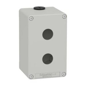 Lege behuizing Zamak Grijs RAL7035 2 uitsparingen 22mm 80