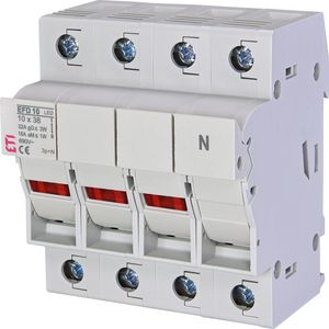 Smeltpatroonschakelaar 32A EFD10 LED 3P+N