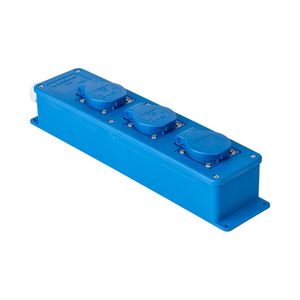 Snoercentrale 3-voudig 16A 250V penaarde blauw VVE=2