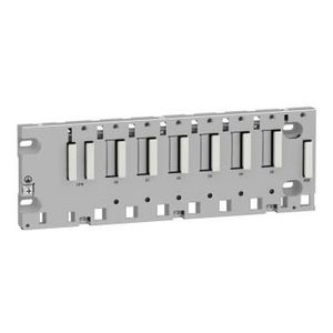 Backplane 6 mods paneel- plaat- of DIN-railmontage Modicon
