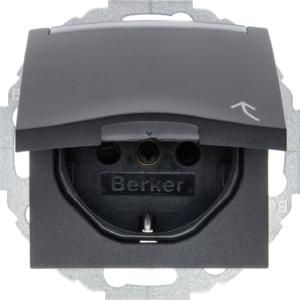 Wandcontactdoos RA aanraakv. 45° berker S.1/B.3/B.7 antraciet
