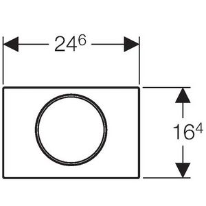 Bedieningsplaat spoel/stop toets Sigma10 ROUND wit/chroom/wit