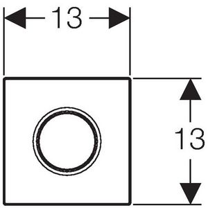 Urinoirsturing pneumatisch TYPE-01 ROUND chroom
