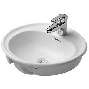 UNIVERSEEL #522048 inbouwwastafel 480mm wit met kraangat met overloop