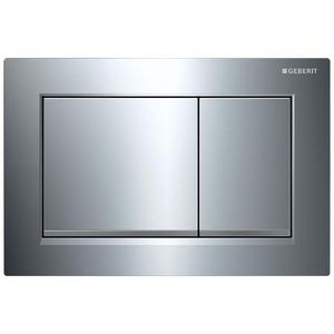 Bedieningsplaat 2-toets Omega20 ROUND (voorheen Omega30) plaat+toetsen: chroom strook:chroom mat