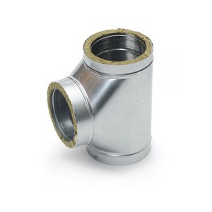 Spiraal T-stuk TI9 geisoleerd 90° 150mm vv KEN-LOK