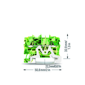 2-draads aardklem 2,5mm² groen-geel 2002-1207