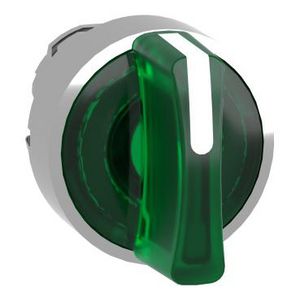 Kop voor verlichte keuzeschakelaar 3 standen Ø22mm Groen