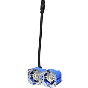 2-voudig voorzien van 2 x contactdoos WAGO RD Male zwart VVE= 15