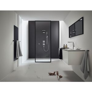 Finoris 1-hendel wastafelmengkraan 230 2 straalsoorten uittrekbare vuistdouche chroom sprong 191mm incl. push-open plug 1.1/4"