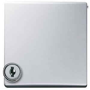 Centraalplaat kd met slot verloop v SI IP44 A-w aluzilver (2118 GKSL-33)