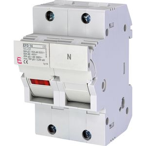 Smeltpatroonschakelaar 50A EFD14 LED 1P+N