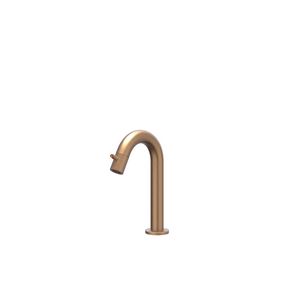 Fonteinkraan CONCORD rvs gebogen staand S-size sprong 114mm rvs geborsteld mat koper