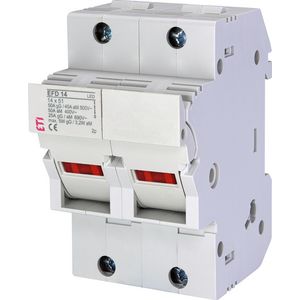 Smeltpatroonschakelaar 50A EFD14 LED 2P