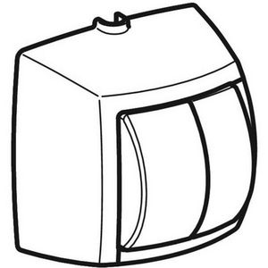 Handdrukker v 2 toets spoeling v.WC-Sturing met pneu