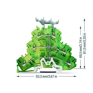 3-etageklem 6-voudige aardklem 2,5mm² 2002-3237 VVE=50