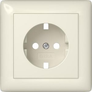 Res-onderdeel: afdekking wandcontactdoos met randaarde v.afdekkingpl. System 55