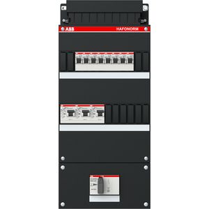 Groepenkast 8x achter 2x 30mA+HS 3-fasen HS onderbak 110x220