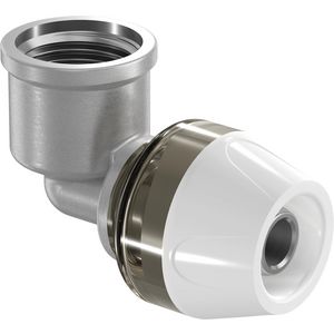 Kniekoppeling 90° RTM messing 20mmx1/2"bn.