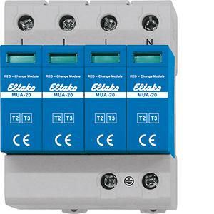 Modulaire DIN-rail overspanningsbeveiliging T2 T3