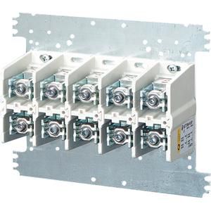 Aansluitsklem 400A 25-240 mm2 Cu/Alu 5 polig op m.plaat