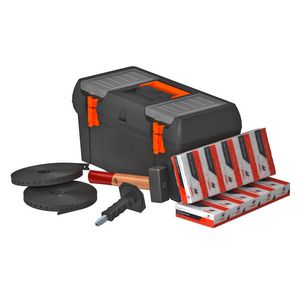 Kunststof koffer met 2000st. FixPin geribbeld 18mm (KS199) incl. slagijzer + moker