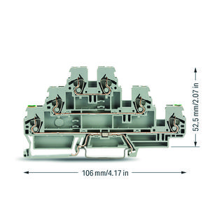 3-etageklem Aard-/rijg-/rijgklem 2,5mm² grijs VVE=50